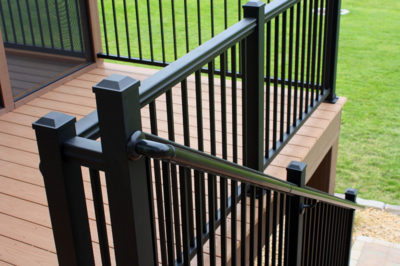Black Aluminum 13 with Handrail Phoenix Secondary Hand Rail