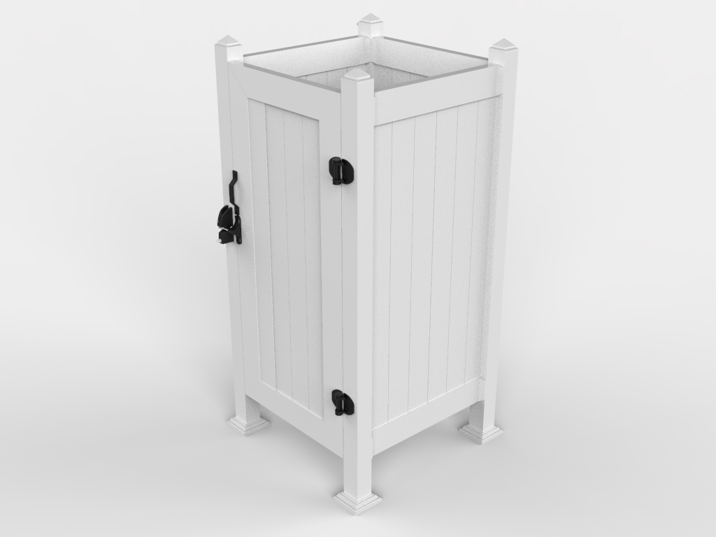 3x3 shower 4 walls no roof