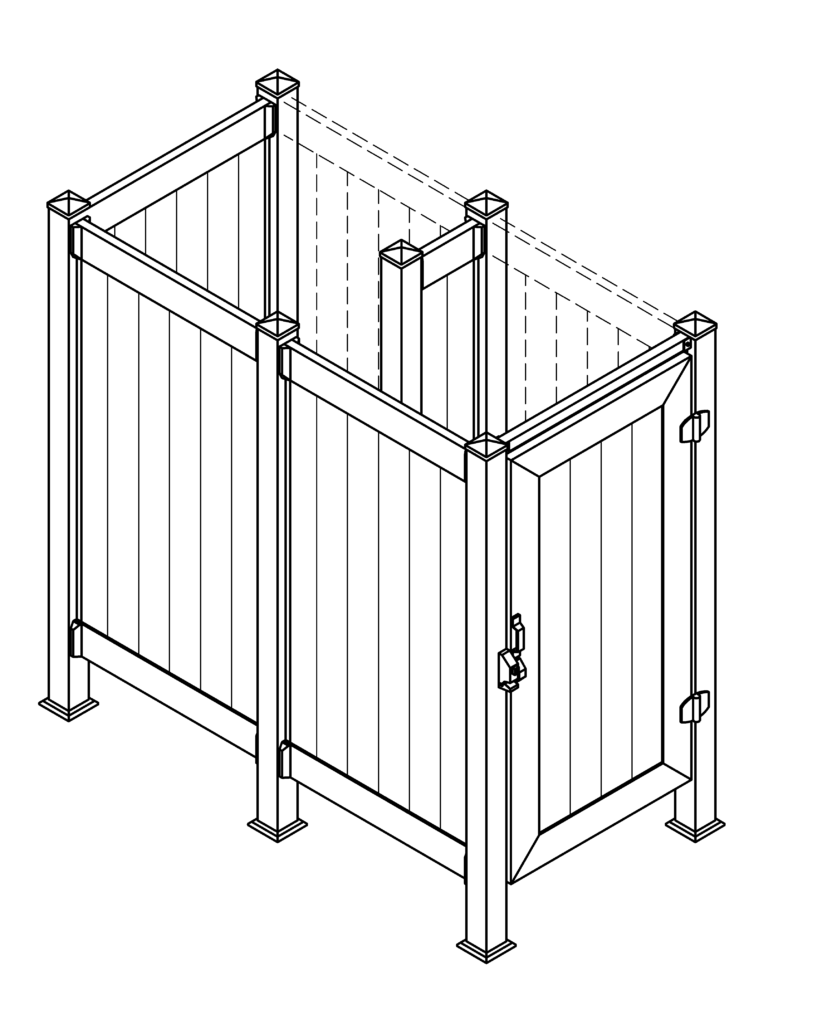 Outdoor Shower 3x6 Side Door