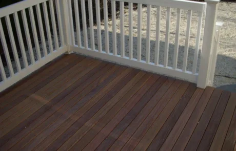 PVC Rails on a deck.